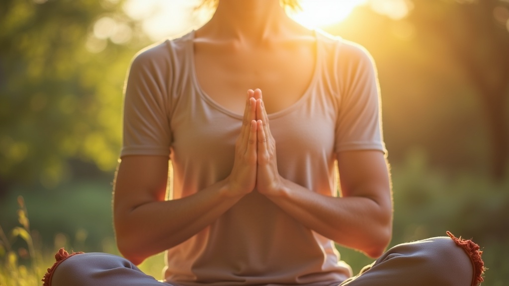 Personne en position assise pratiquant une respiration profonde pour calmer un stress intense